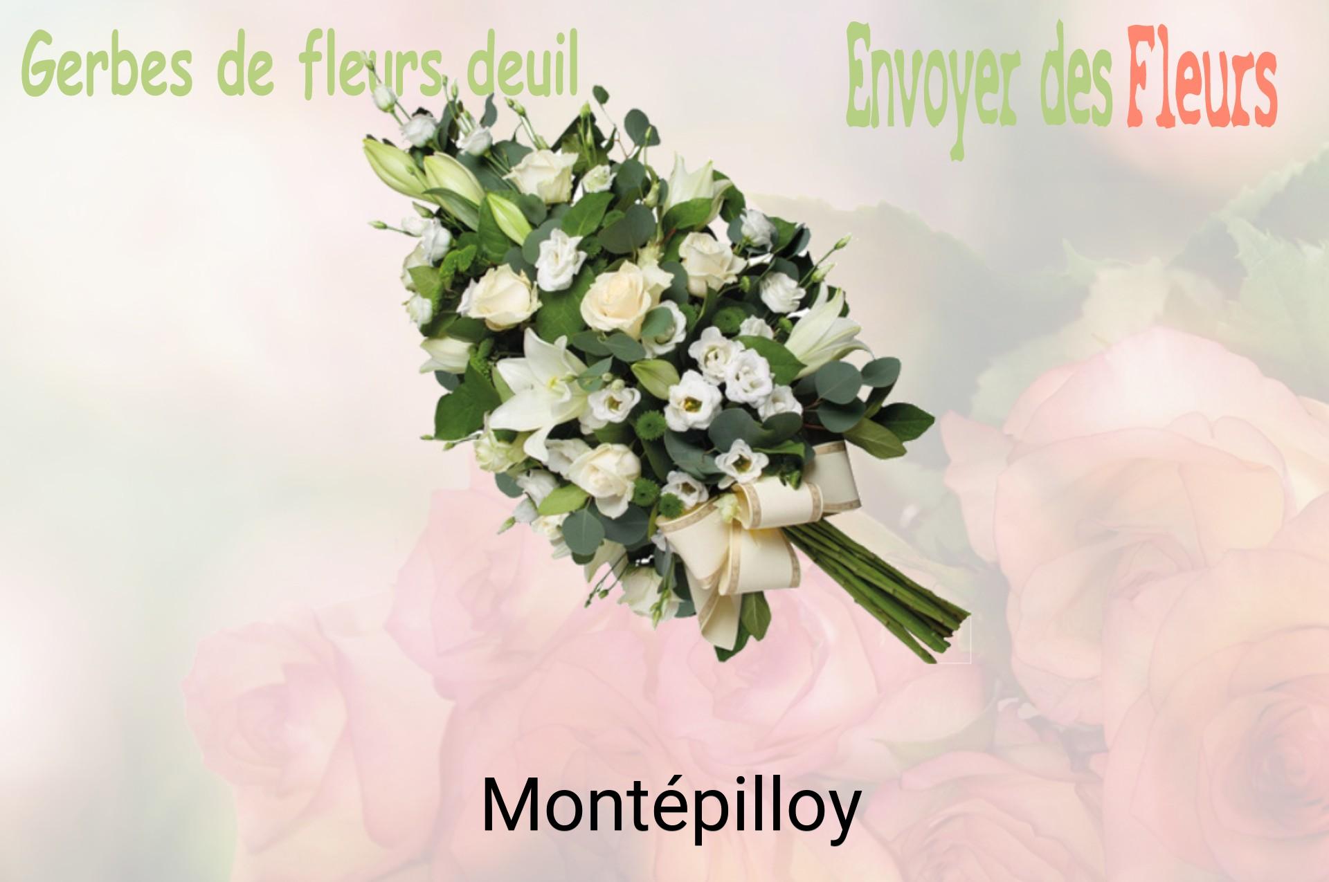 Gerbe de fleurs de deuil livrée à Montépilloy